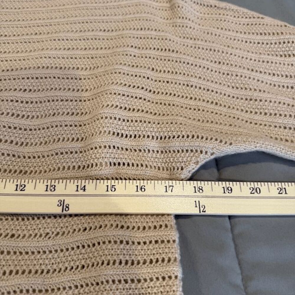 Intermix Wool Cashmere Blush Pink Open Knit Lightweight Sweater Size Small - Picture 8 of 11